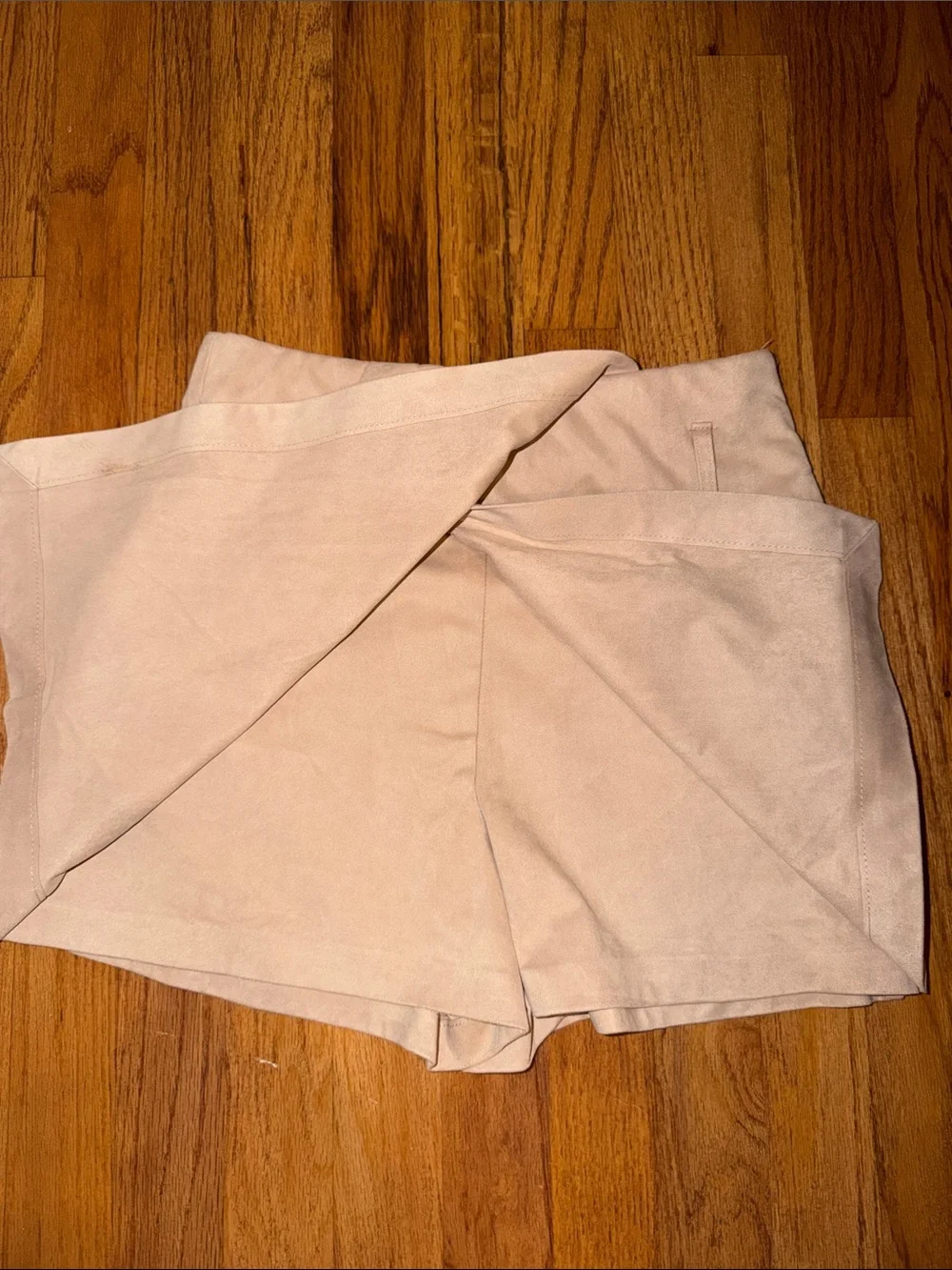Zara Cream Wrap-Front Skort Shorts